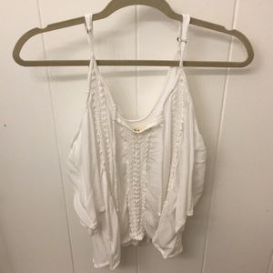 Off the shoulder White Hollister top